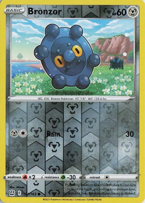 Bronzor - Evolving Skies 104/163 (Reverse Holo)