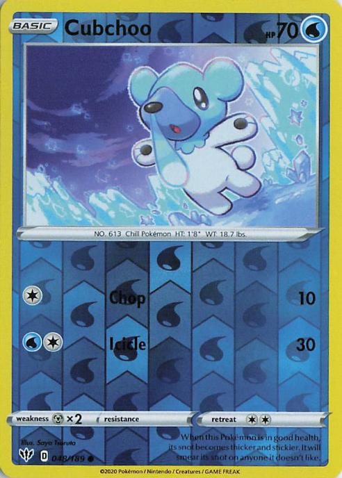 Cubchoo - Darkness Ablaze 048/189 (Reverse Holo)