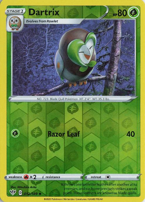 Dartrix - Darkness Ablaze 012/189 (Reverse Holo)