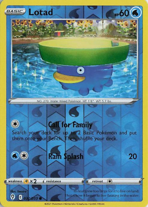 Lotad - Evolving Skies 032/203 (Reverse Holo)