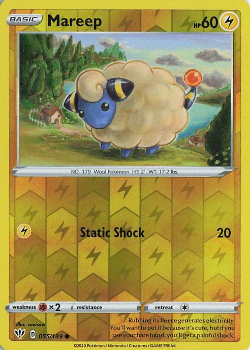 Mareep - Darkness Ablaze 055/189 (Reverse Holo)