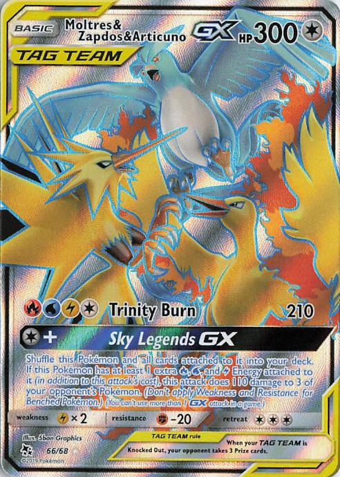 Moltres Zapdos Articuno GX 66/68 Hidden Fates