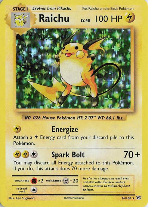 Raichu 36-108 Evolutions