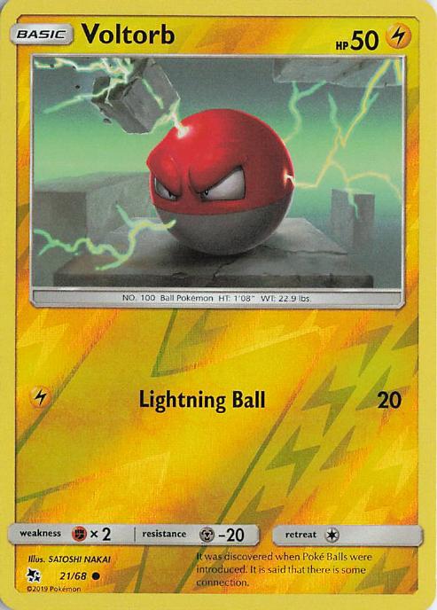 Voltorb - Hidden Fates 021/068 (Reverse Holo)