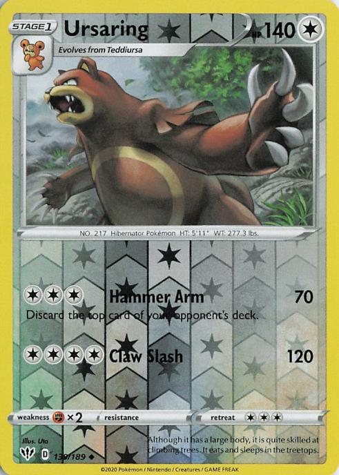 Ursaring - Darkness Ablaze 139/189 (Reverse Holo)