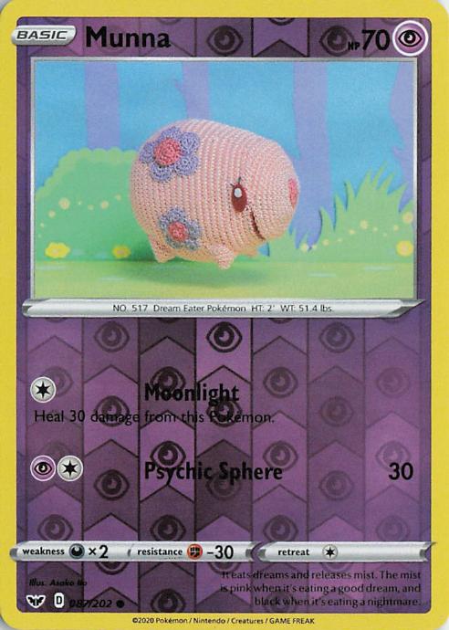 Munna - Sword & Shield 087/202 (Reverse Holo)