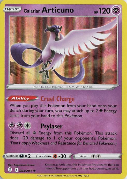 Galarian Articuno - Evolving Skies 063/203 (Holo)