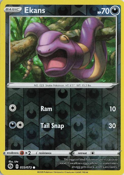 Ekans - Champion's Path 033/073 (Reverse Holo)