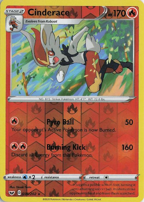 Cinderace - Sword & Shield 035/202 (Reverse Holo)