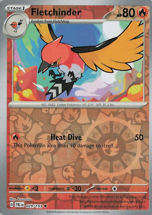 Fletchinder - Paldea Evolved 029/193 (Reverse Holo)