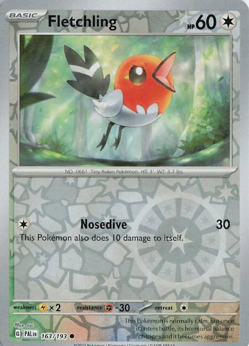 Fletchling - Paldea Evolved 163/193 (Reverse Holo)