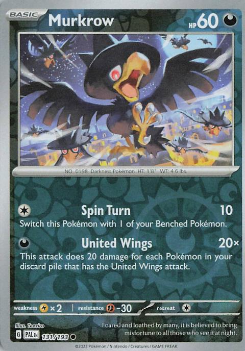 Murkrow - Paldea Evolved 131/193 (Reverse Holo)