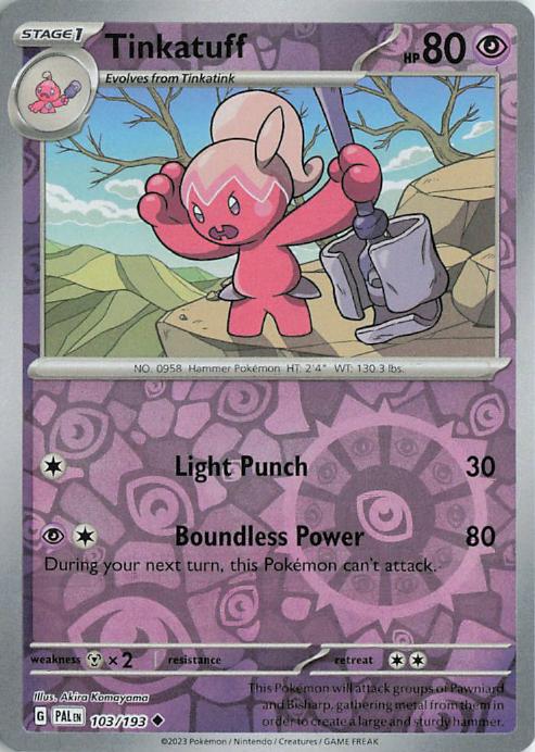 Tinkatuff - Paldea Evolved 103/193 (Reverse Holo)
