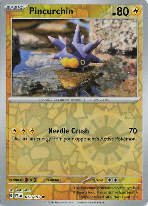 Pincurchin - Paldea Evolved 072/193 (Reverse Holo)
