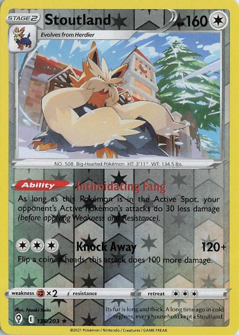 Stoutland - Evolving Skies 138/203 (Reverse Holo)