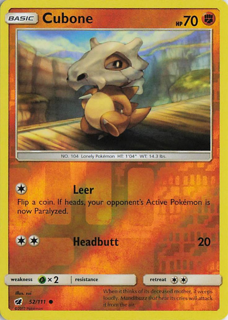 Cubone - Crimson Invasion 52/111 (Reverse Holo)