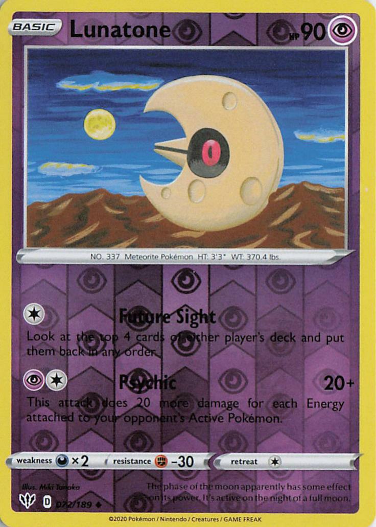 Lunatone - Darkness Ablaze 077/189 (Reverse Holo)