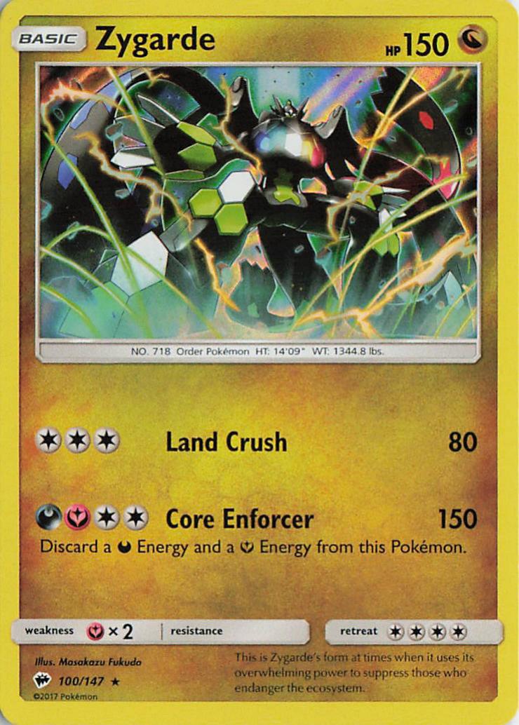 Zygarde - Burning Shadows 100/147 (Holo)