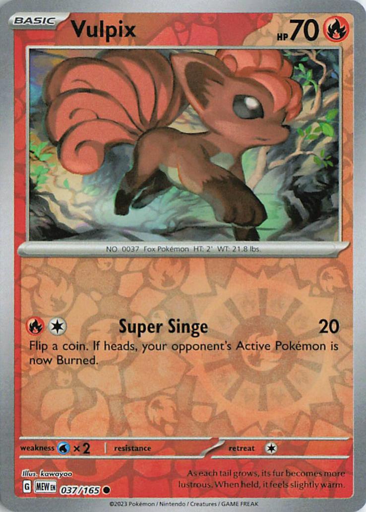 Vulpix - Pokemon 151 37/165 (Reverse Holo)