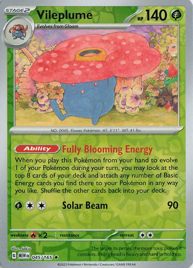 Vileplume - Pokemon 151 45/165 (Reverse Holo)