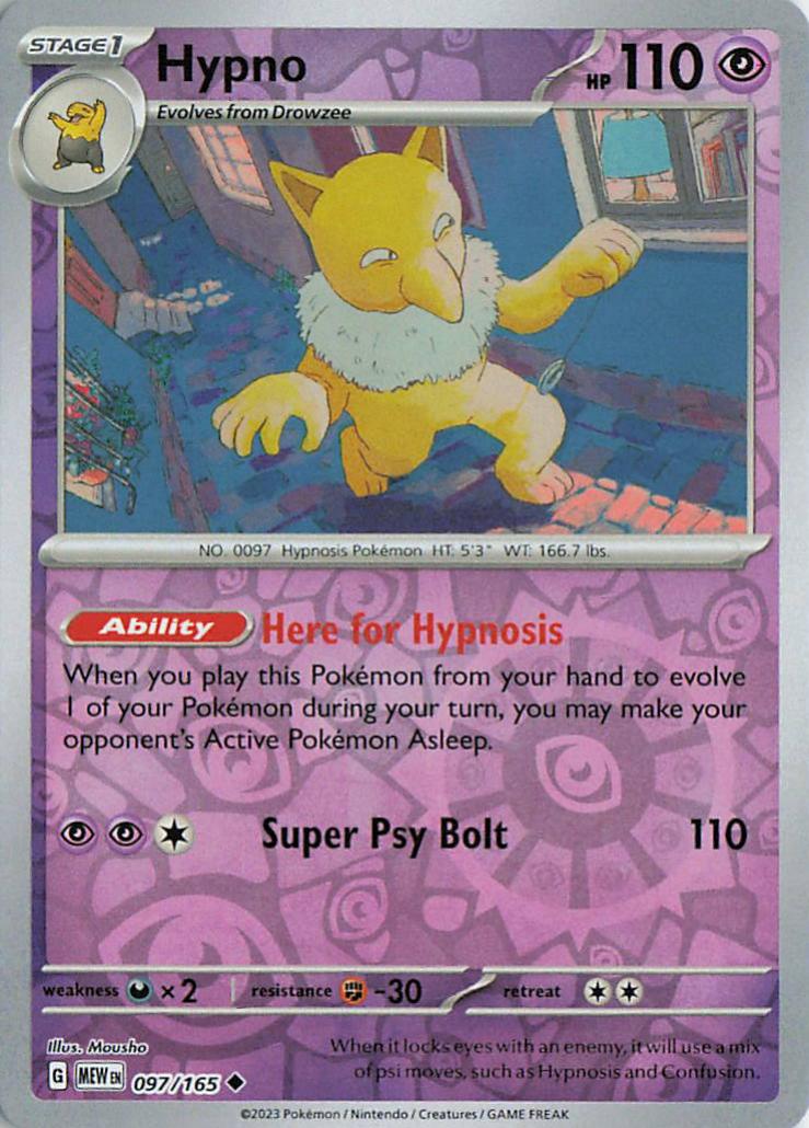 Hypno - Pokemon 151 97/165 (Reverse Holo)