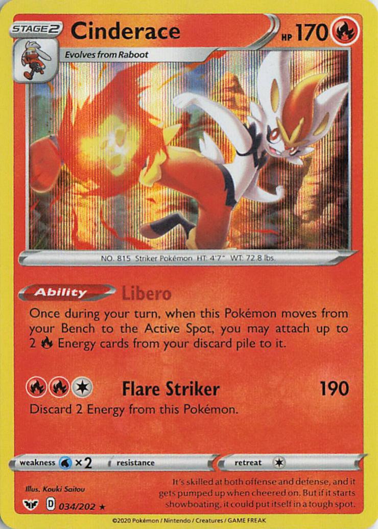 Cinderace - Sword & Shield 034/202 (Holo)