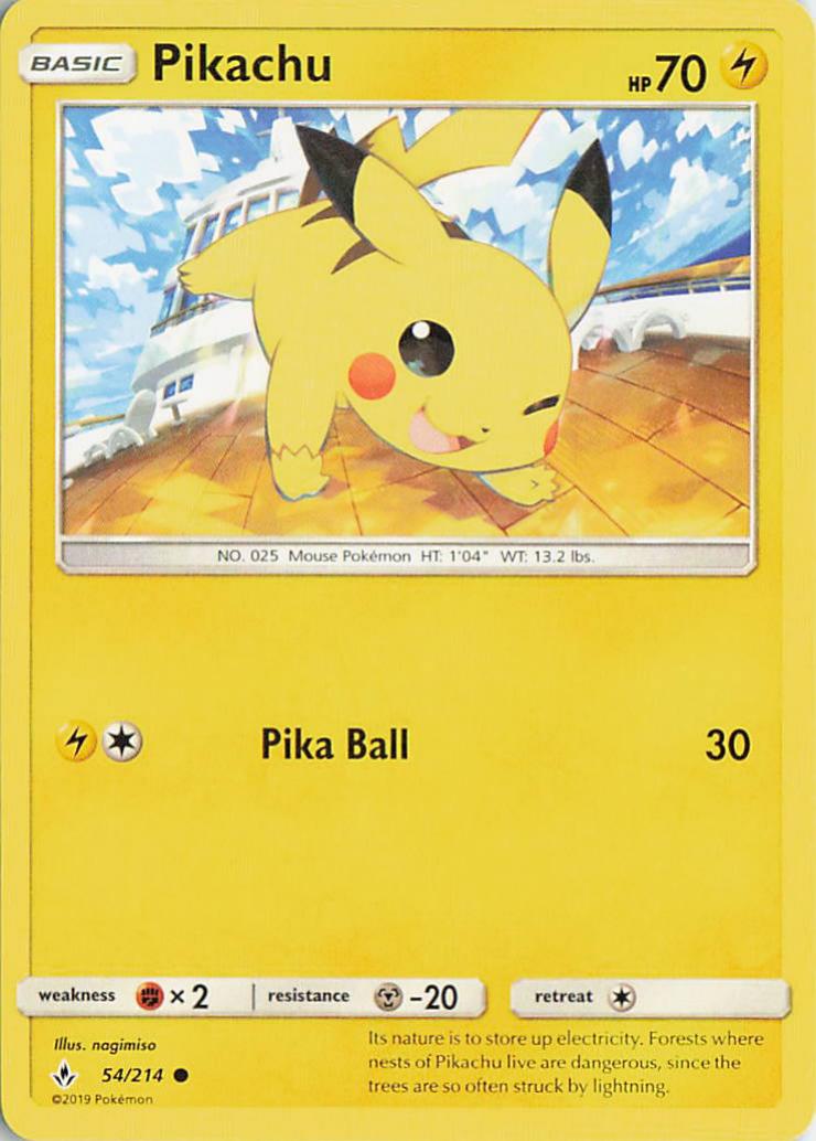 Pikachu - Unbroken Bonds 54/214