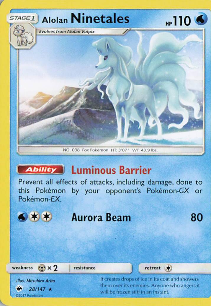 Alolan Ninetales - Burning Shadows 28/147 (Holo)