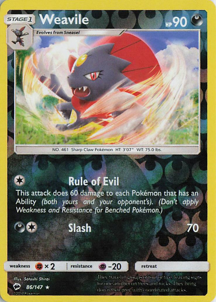 Weavile - Burning Shadows 86/147 (Holo)