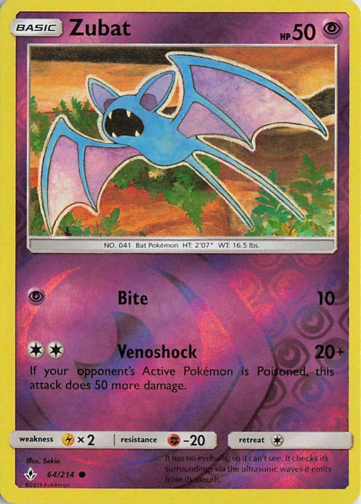 Zubat - Unbroken Bonds 64/214 (Reverse Holo)