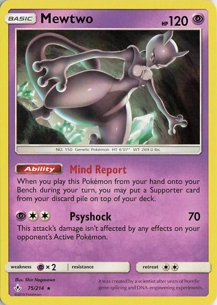 Mewtwo - Unbroken Bonds 75/214 (Holo)