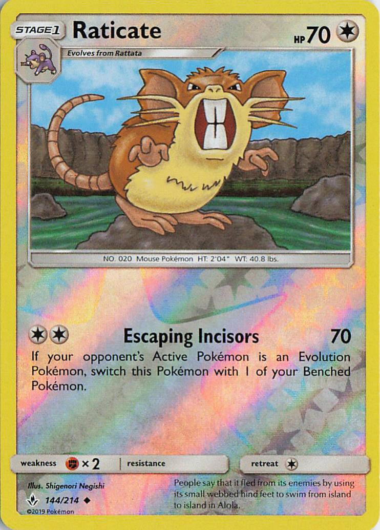 Raticate - Unbroken Bonds 144/214 (Reverse Holo)