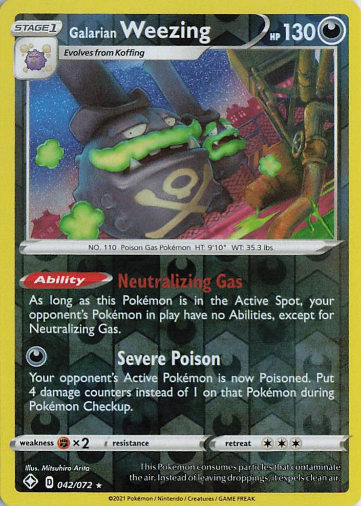 Galarian Weezing - Shining Fates 042/072 (Reverse Holo)