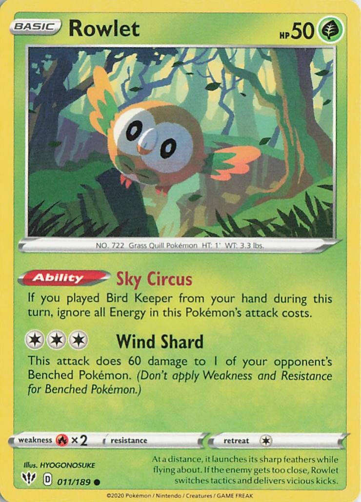 Rowlet - Darkness Ablaze 011/189