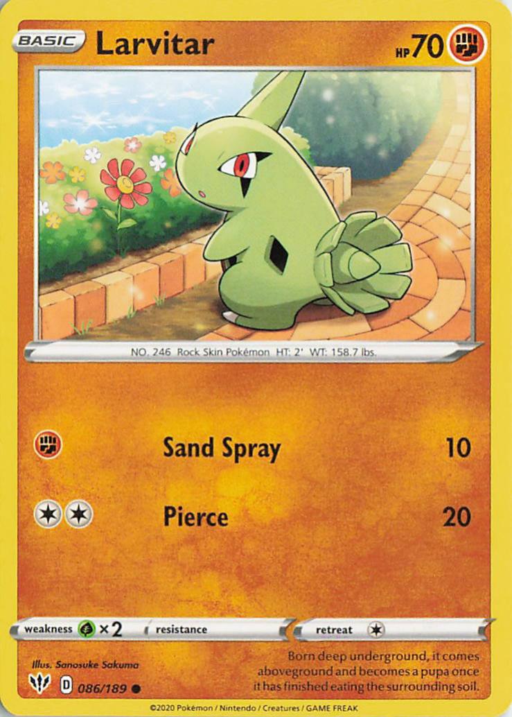 Larvitar - Darkness Ablaze 086/189