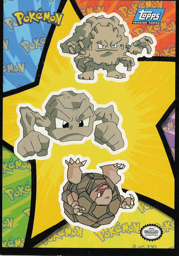 Topps sticker (Geodude/Graveler/Golem)