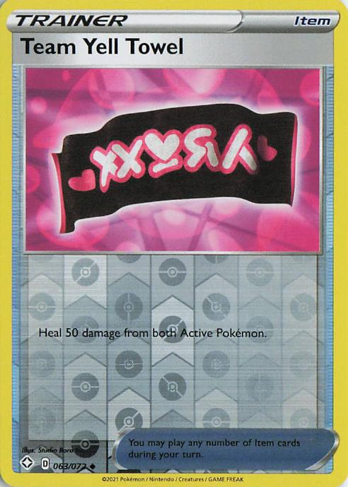 Team Yell Towel - Shining Fates 063/072 (Reverse Holo)