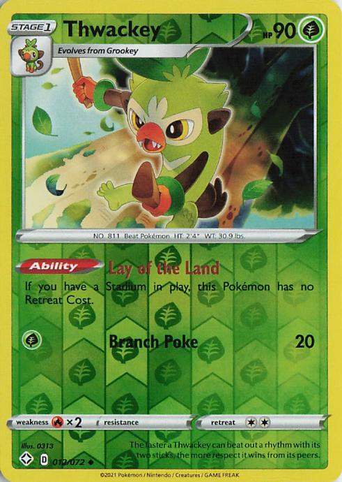 Thwackey - Shining Fates 012/072 (Reverse Holo)