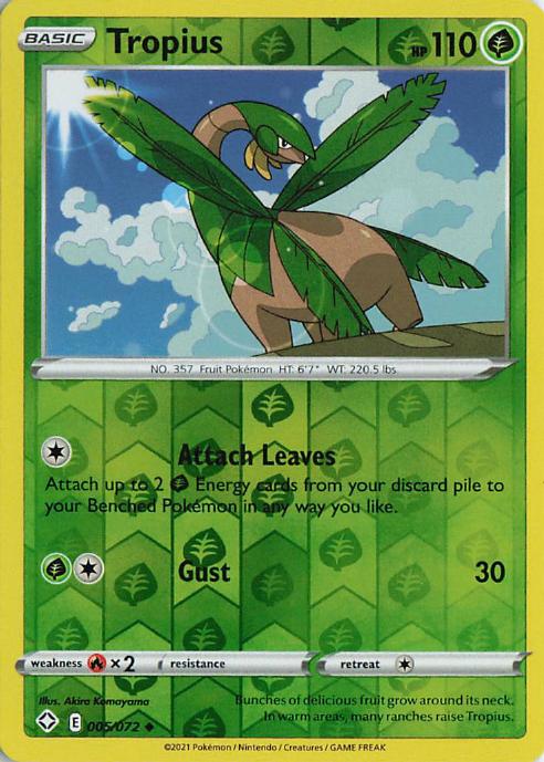 Tropius - Shining Fates 005/072 (Reverse Holo)