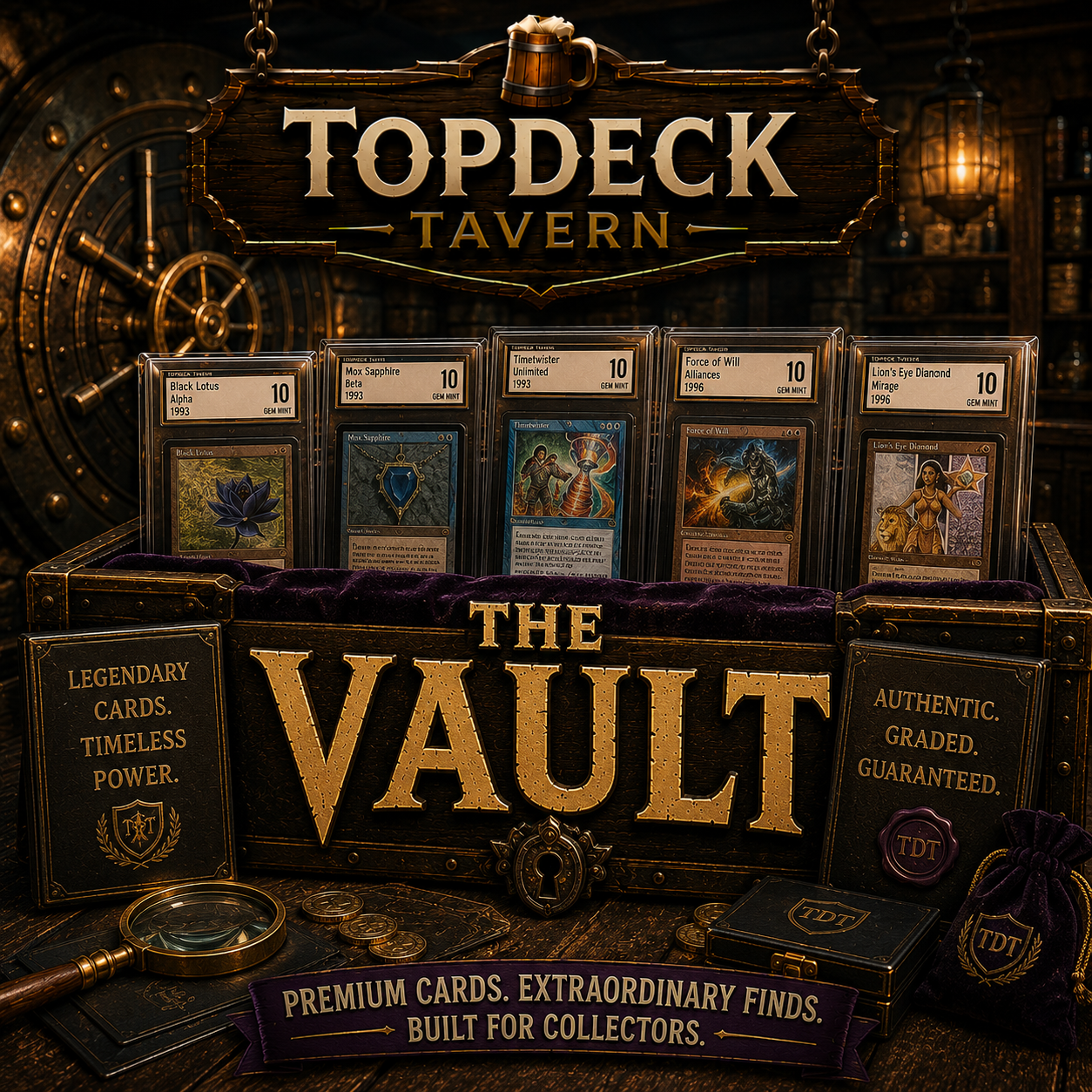The Vault — premium trading card singles $5 and up