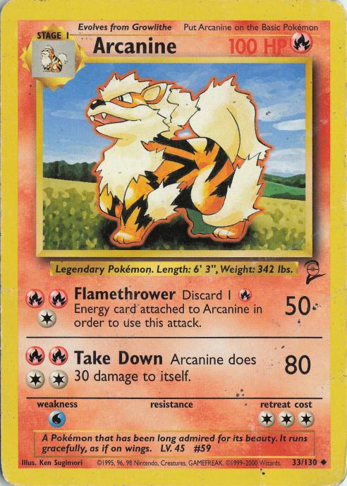 Arcanine 33/130 Base Set 2