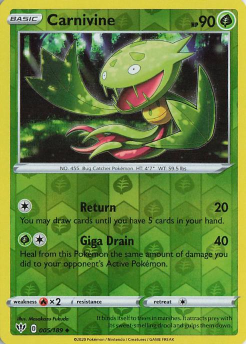 Carnivine - Darkness Ablaze 005/189 (Reverse Holo)