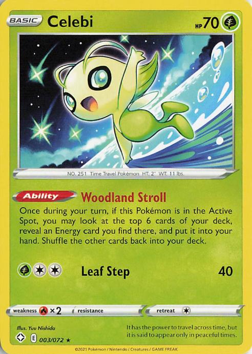 Celebi - Shining Fates 003/072 (Reverse Holo)