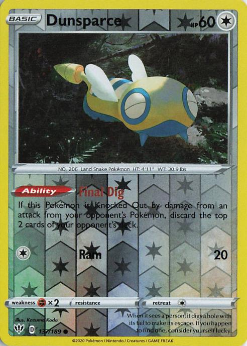 Dunsparce - Darkness Ablaze 137/189 (Reverse Holo)