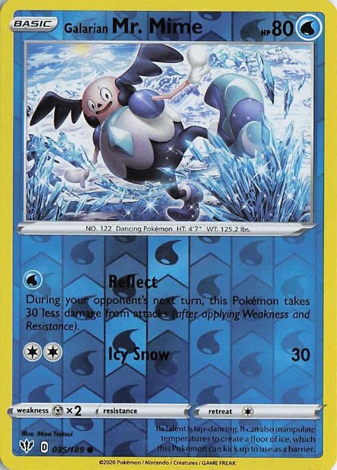 Galarian Mr. Mime - Darkness Ablaze 035/189 (Reverse Holo)