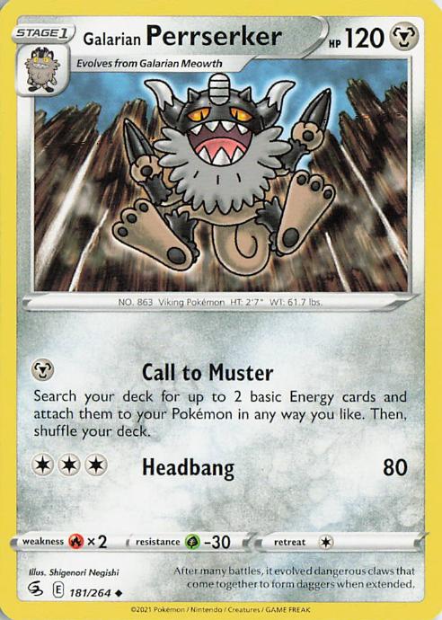 Galarian Perrserker - Fusion Strike 181/264