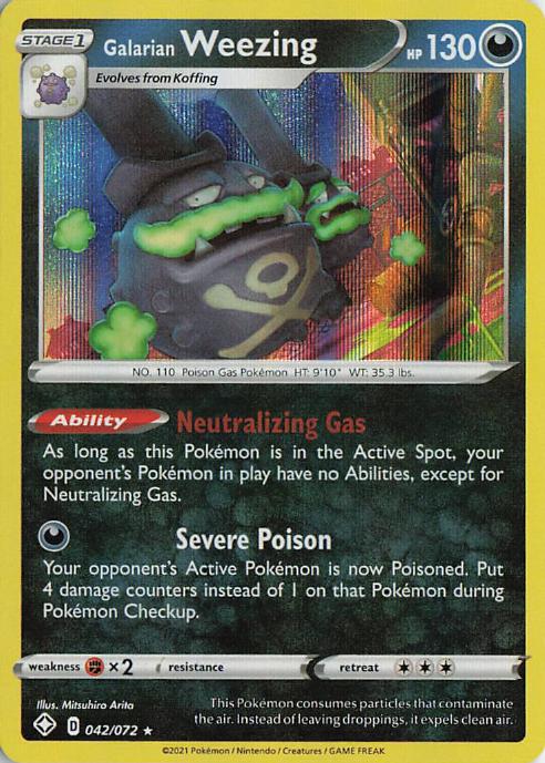 Galarian Weezing - Shining Fates 042/072 (Holo)
