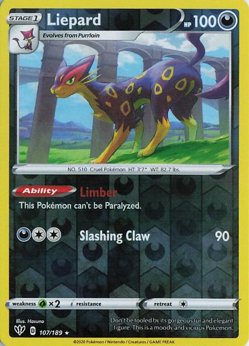 Liepard - Darkness Ablaze 107/189 (Reverse Holo)
