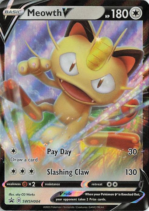 Meowth V SWSH004 Promo
