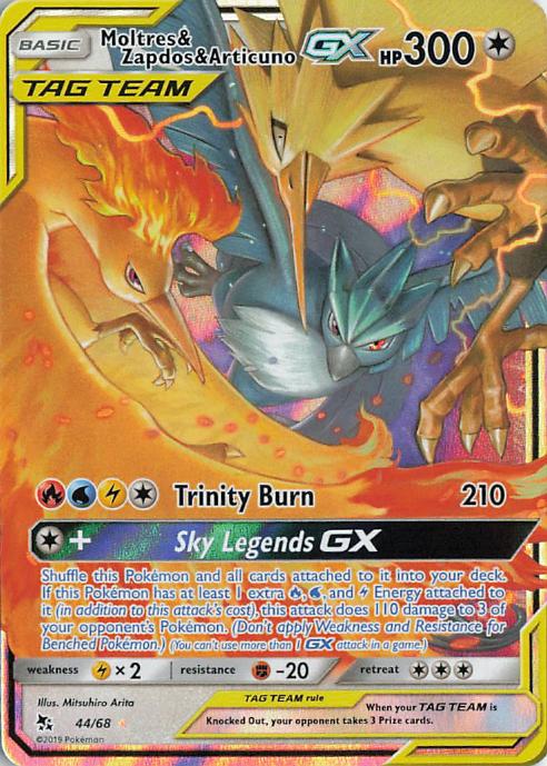 Moltres & Zapdos & Articuno GX - Hidden Fates 44/68